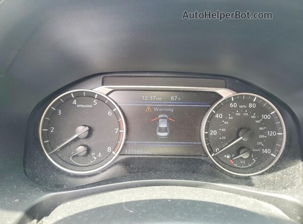 1N4BL4BV8KC206691 2019 NISSAN ALTIMA White Вид щитка приладів