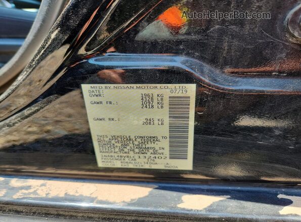 1N4BL4BV8LC132402 2020 NISSAN ALTIMA Black Вид підкапотного простору