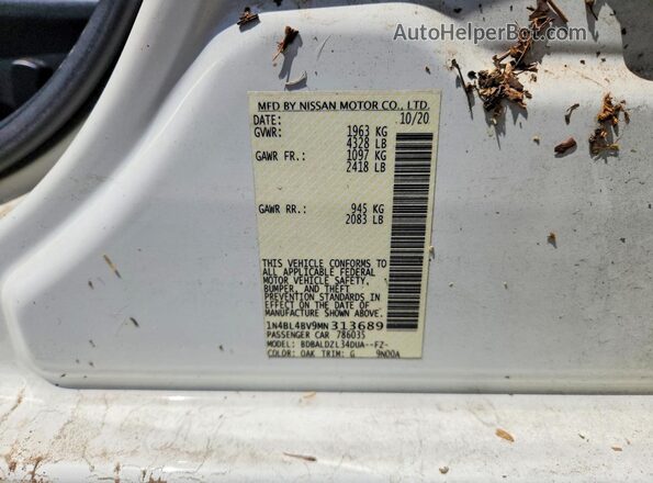1N4BL4BV9MN313689 2021 NISSAN ALTIMA Белый Вид подкапотного пространства