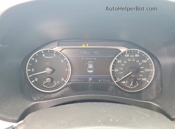 1N4BL4BVXKC116992 2019 NISSAN ALTIMA White Vista del cuadro de instrumentos
