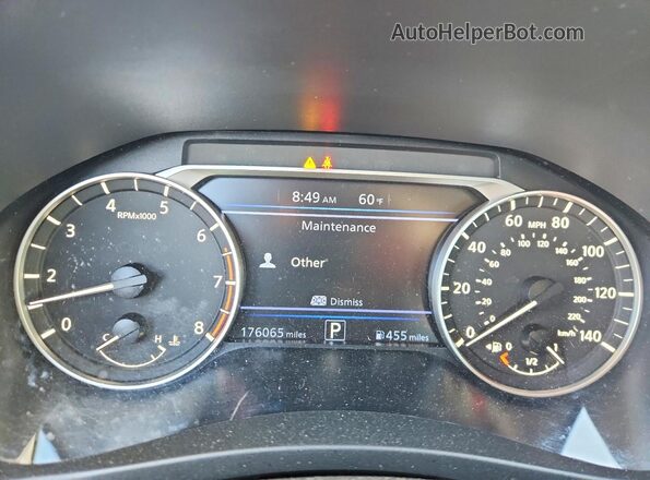 1N4BL4BVXKC256797 2019 NISSAN ALTIMA Белый Вид щитка приборов