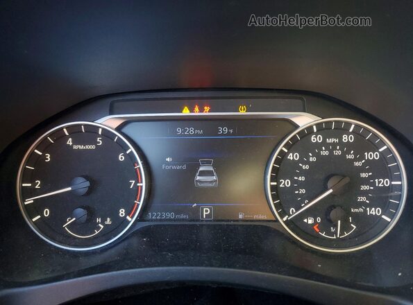 1N4BL4BVXLC144440 2020 NISSAN ALTIMA White ხელსაწყოთა პანელის ხედი