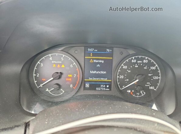 1N4BL4BVXNN329546 2022 NISSAN ALTIMA Gray Вид щитка приладів