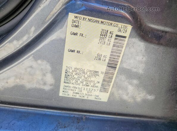 1N4BL4BW3LC115757 2020 NISSAN ALTIMA Silver Vista del compartimento del motor
