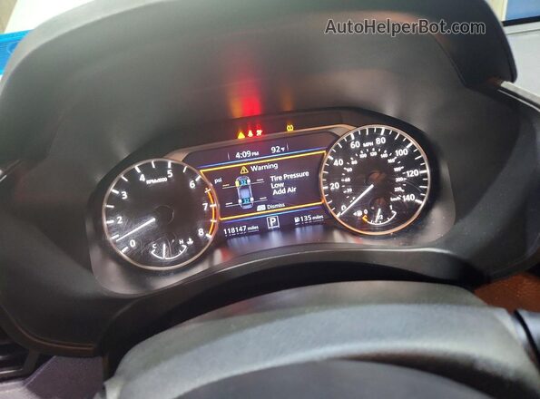 1N4BL4BW7KC218971 2019 NISSAN ALTIMA White Vista del cuadro de instrumentos