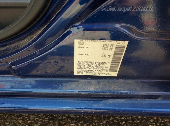 1N4BL4CV0KC186340 2019 NISSAN ALTIMA Blue Widok komory silnika