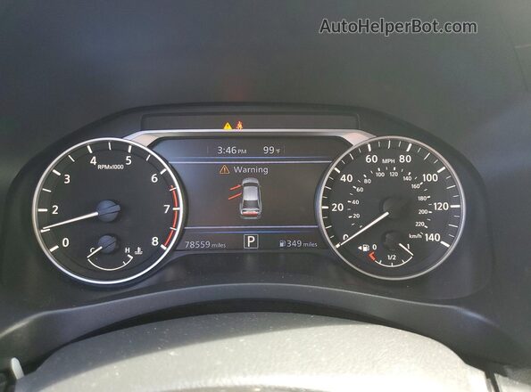 1N4BL4CV0LC144963 2020 NISSAN ALTIMA Белый Вид щитка приборов