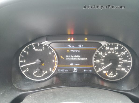 1N4BL4CV0MN339404 2021 NISSAN ALTIMA Серый Вид щитка приборов