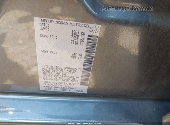 1N4BL4CV0SN308697 2025 NISSAN ALTIMA Серый Вид подкапотного пространства