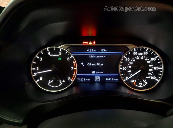 1N4BL4CV1KC112554 2019 NISSAN ALTIMA Оранжевый Вид щитка приборов