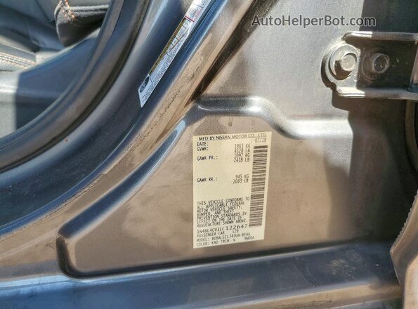 1N4BL4CV1LC122647 2020 NISSAN ALTIMA Gray ძრავის განყოფილების ხედი