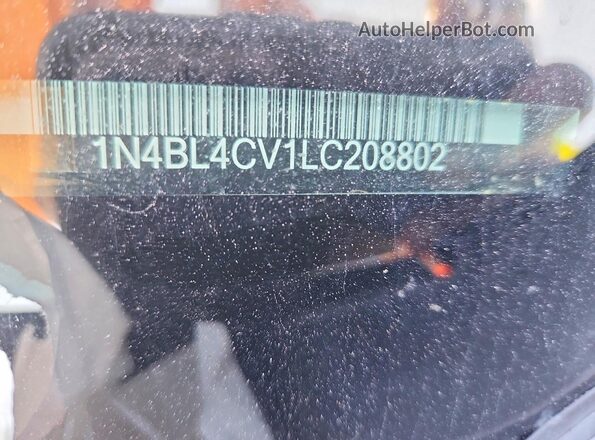 1N4BL4CV1LC208802 2020 NISSAN ALTIMA Black Вид підкапотного простору