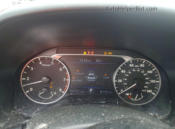 1N4BL4CV2MN365681 2021 NISSAN ALTIMA Black Вид щитка приладів