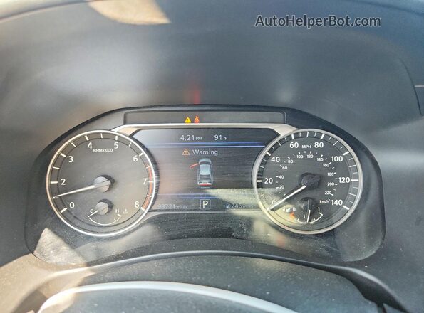 1N4BL4CV3LC187757 2020 NISSAN ALTIMA White Widok zestawu wskaźników