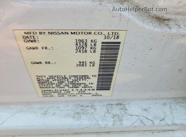 1N4BL4CV4KC133348 2019 NISSAN ALTIMA White Widok komory silnika