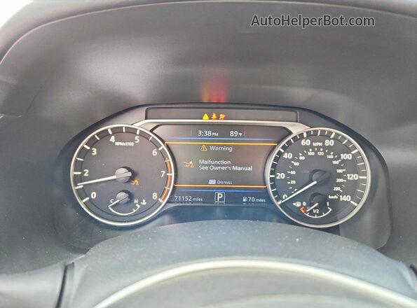 1N4BL4CV4LC251952 2020 NISSAN ALTIMA Red Instrument cluster view