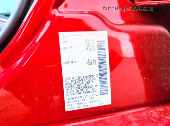 1N4BL4CV4LC251952 2020 NISSAN ALTIMA Red Engine compartment view