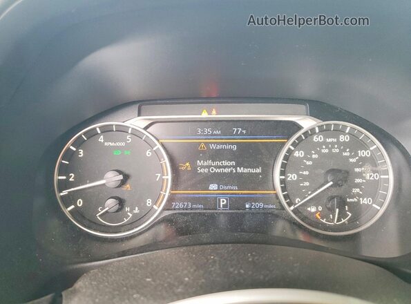 1N4BL4CV4LN317372 2020 NISSAN ALTIMA Blue Widok zestawu wskaźników