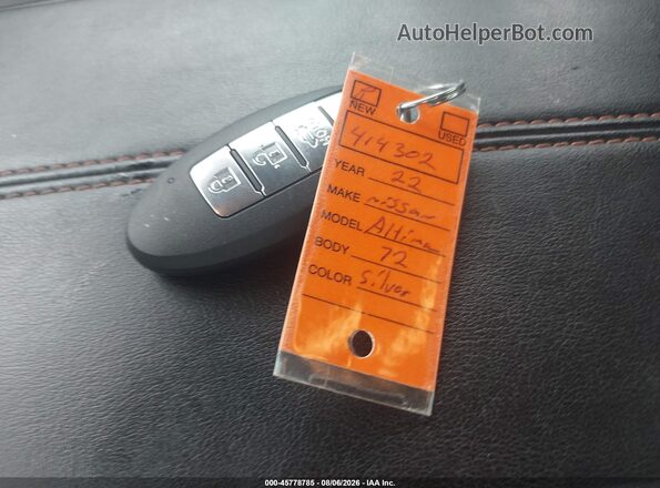 1N4BL4CV4NN414302 2022 NISSAN ALTIMA Gray წინა პანელის ხედი