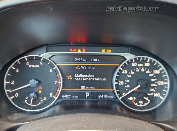 1N4BL4CV6MN334028 2021 NISSAN ALTIMA Orange Սարքավորումների վահանակի տեսք