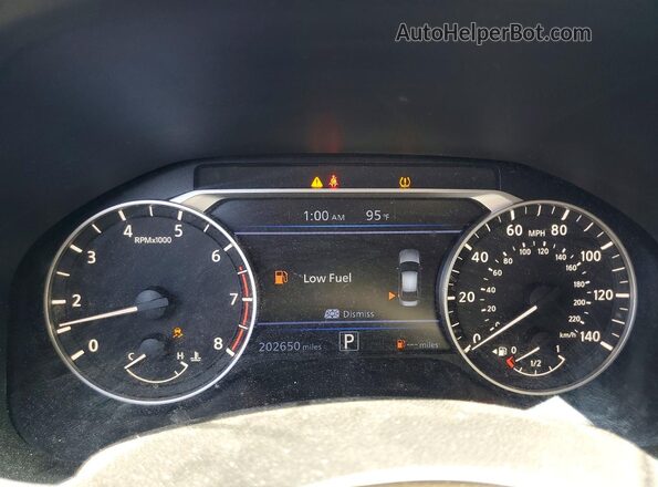 1N4BL4CV7KC173827 2019 NISSAN ALTIMA Black ხელსაწყოთა პანელის ხედი