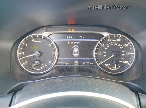 1N4BL4CV7KC247781 2019 NISSAN ALTIMA Blue Instrument cluster view