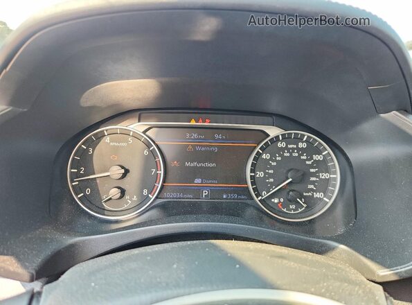1N4BL4CV7KC258635 2019 NISSAN ALTIMA Blue ხელსაწყოთა პანელის ხედი