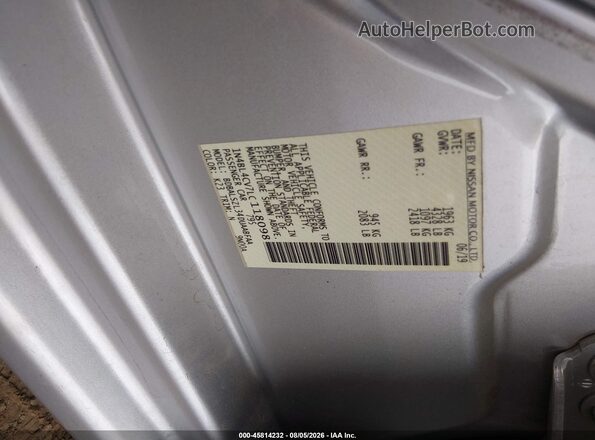 1N4BL4CV7LC118098 2020 NISSAN ALTIMA Silver Вид підкапотного простору