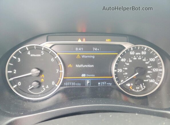 1N4BL4CV8LC166967 2020 NISSAN ALTIMA Orange Vista del cuadro de instrumentos