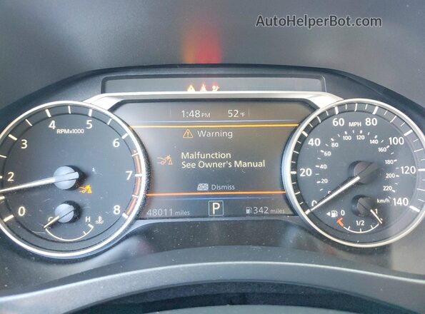 1N4BL4CV8NN337384 2022 NISSAN ALTIMA Black Instrument cluster view
