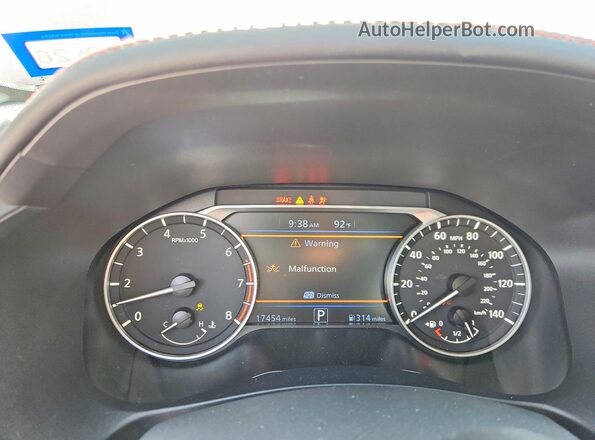 1N4BL4CV8RN346396 2024 NISSAN ALTIMA Красный Вид щитка приборов