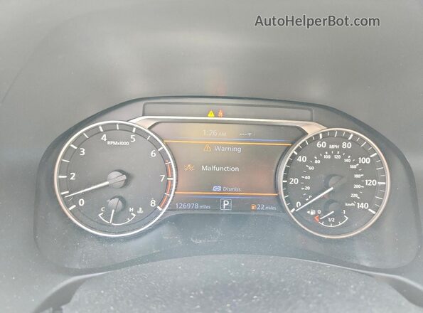 1N4BL4CV9KC162571 2019 NISSAN ALTIMA White Instrument cluster view