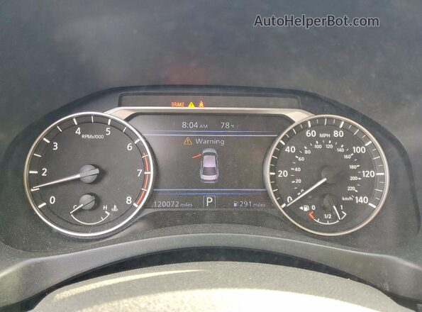 1N4BL4CV9KC176406 2019 NISSAN ALTIMA Burgundy Widok zestawu wskaźników