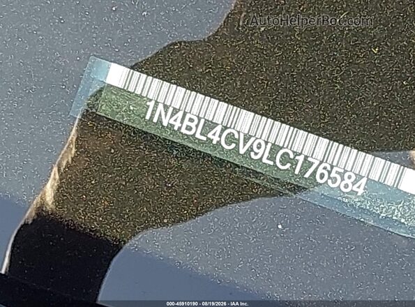 1N4BL4CV9LC176584 2020 NISSAN ALTIMA Черный 