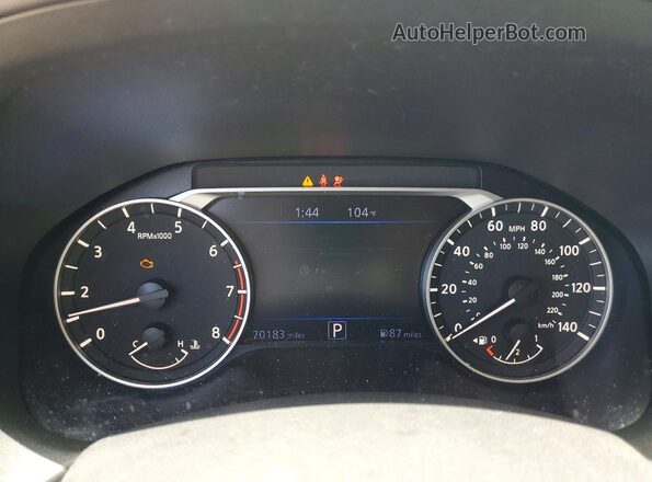 1N4BL4CV9MN306451 2021 NISSAN ALTIMA Белый Вид щитка приборов