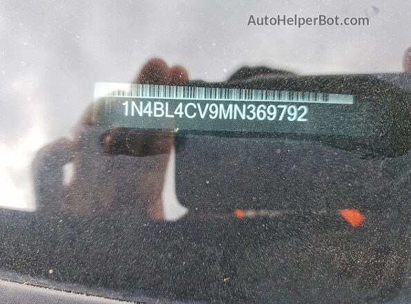 1N4BL4CV9MN369792 2021 NISSAN ALTIMA Black Widok naklejki z numerem VIN