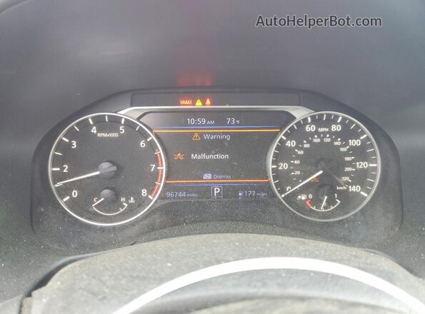 1N4BL4CV9MN395793 2021 NISSAN ALTIMA Черный Вид щитка приборов