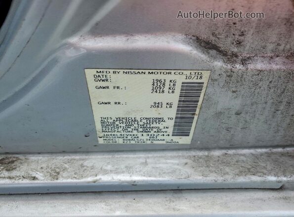1N4BL4CVXKC130244 2019 NISSAN ALTIMA Silver Vista del compartimento del motor