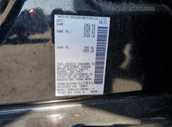 1N4BL4CVXRN317935 2024 NISSAN ALTIMA Black Engine compartment view