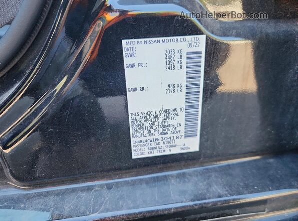 1N4BL4CW1PN304187 2023 NISSAN ALTIMA Black Շարժիչի բաժամունքի տեսք
