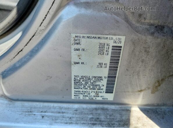 1N4BL4CW2LC253367 2020 NISSAN ALTIMA Silver Вид підкапотного простору