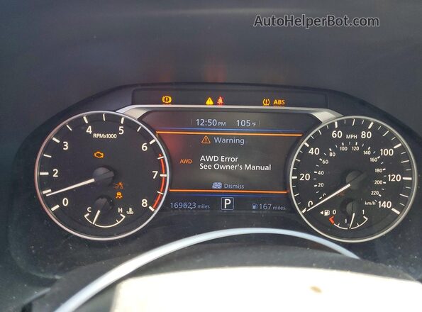 1N4BL4CW3NN376571 2022 NISSAN ALTIMA Красный Вид щитка приборов