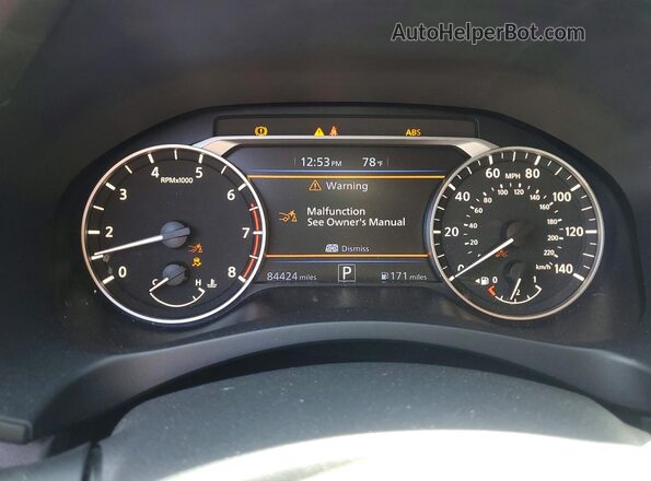 1N4BL4CW4NN311020 2022 NISSAN ALTIMA Черный Вид щитка приборов
