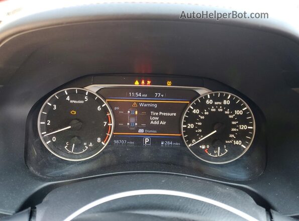 1N4BL4CW5MN418382 2021 NISSAN ALTIMA Red ხელსაწყოთა პანელის ხედი