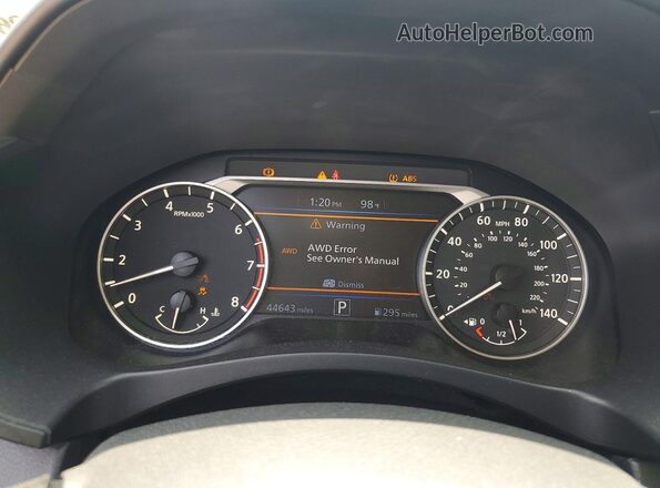 1N4BL4CW7NN333321 2022 NISSAN ALTIMA Оранжевый Вид щитка приборов