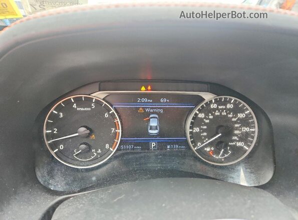 1N4BL4CW9MN375083 2021 NISSAN ALTIMA Красный Вид щитка приборов