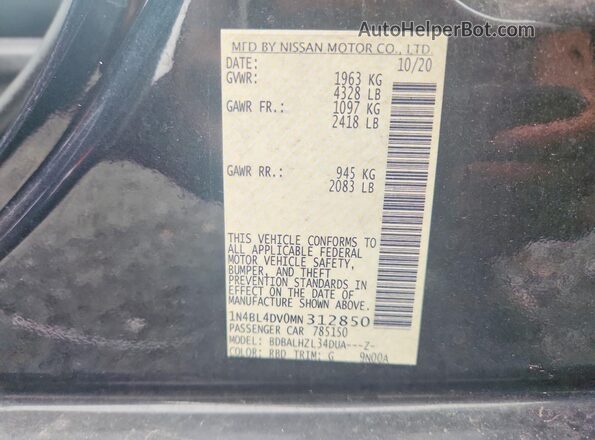 1N4BL4DV0MN312850 2021 NISSAN ALTIMA Charcoal Вид підкапотного простору
