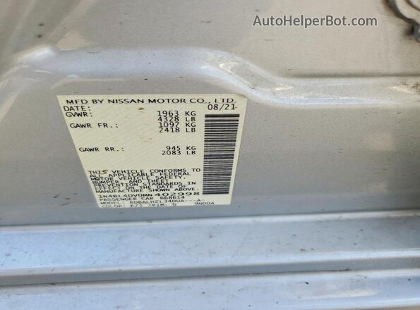 1N4BL4DV0MN402998 2021 NISSAN ALTIMA Серебряный Вид подкапотного пространства