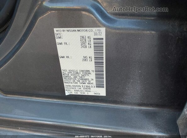 1N4BL4DV0PN328633 2023 NISSAN ALTIMA Gray Engine compartment view
