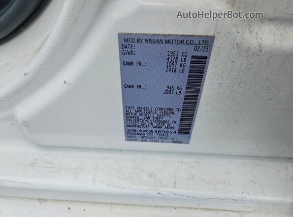 1N4BL4DV0SN369854 2025 NISSAN ALTIMA White Շարժիչի բաժամունքի տեսք